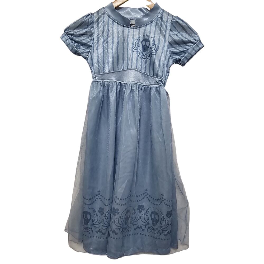 NWT Girls Beetlejuice Dress Sz Sm Costume Blue Astrid Movie Halloween Kidcore